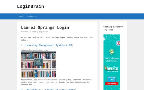 laurel springs login - LoginBrain