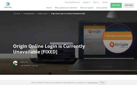 Origin Online Login is Currently Unavailable [FIXED] - Driver ...