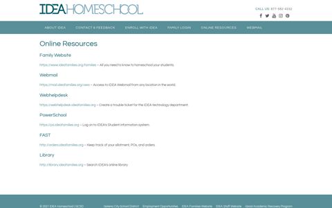 Online Resources | IDEA Homeschool