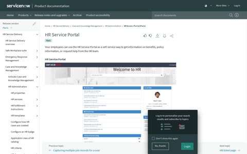 HR Service Portal | ServiceNow Docs