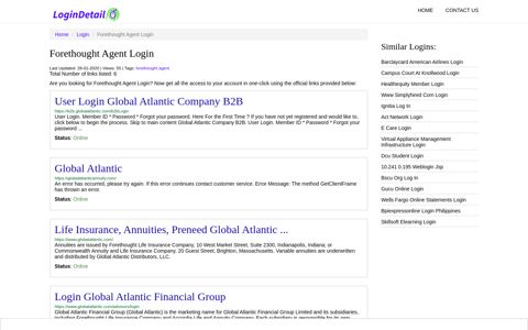 Forethought Agent Login User Login Global Atlantic Company ...