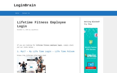 Lifetime Fitness Employee - Mylt - My Life Time Login - Life ...