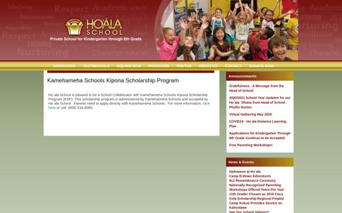 Kamehameha Schools Kipona Scholarship Program | Hawaii ...