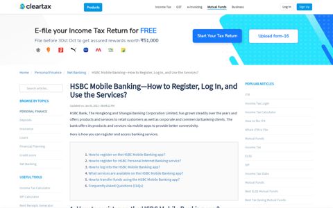 HSBC Mobile Banking—How to Register, Log In, and Use the ...