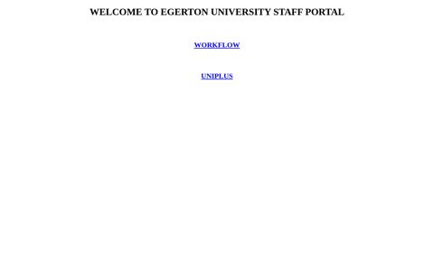 Egerton University Staff Portal