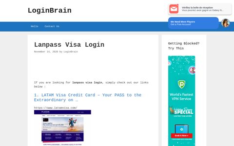 Lanpass Visa Latam Visa Credit Card - Your Pass To The ...