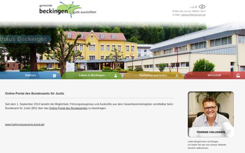 Online-Portal des Bundesamts für Justiz – Gemeinde Beckingen