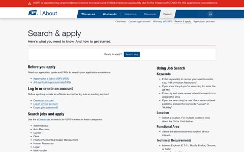 Search and Apply - Careers - About.usps.com