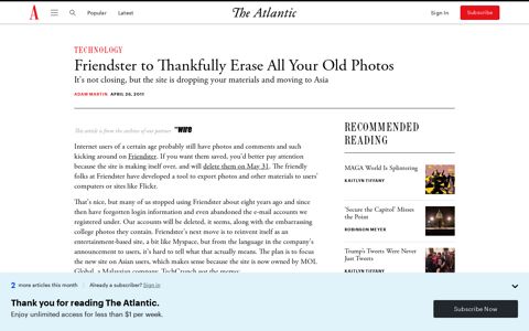Friendster to Thankfully Erase All Your Old Photos - The Atlantic