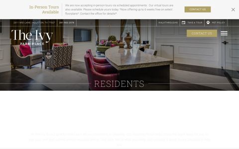 Resident Information and Portal | The Ivy Park Place