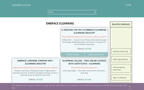 embrace elearning - General Information about Login