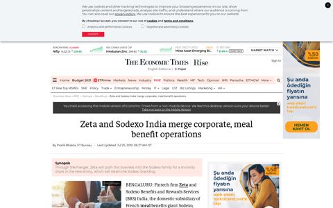 Zeta and Sodexo India merge corporate, meal benefit operations