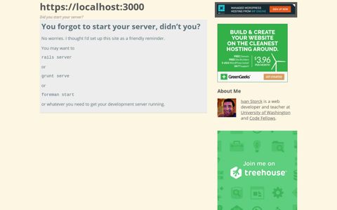 https://localhost:3000 | Did you start your server?