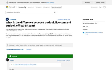 What is the difference between outlook.live.com and ...