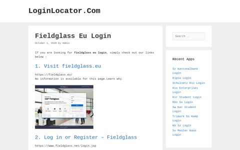 Fieldglass Eu Login - LoginLocator.Com