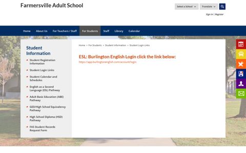 ESL: Burlington English Login click the link below: