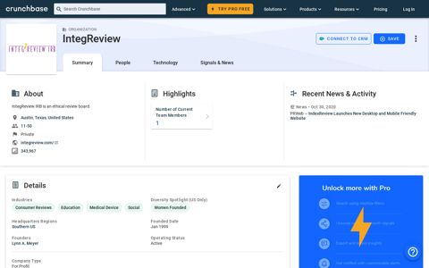 IntegReview - Crunchbase Company Profile & Funding
