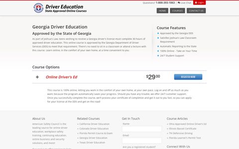 Georgia Driver Education | Online Joshua's Law Course