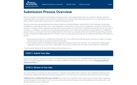 Submission Process Overview - Boston Scientific