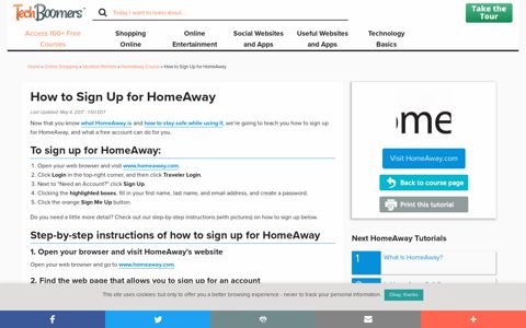 How to Sign Up for HomeAway - Free tutorial from TechBoomers