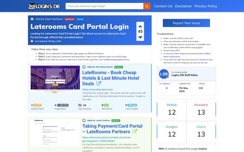 Laterooms Card Portal Login - Logins-DB