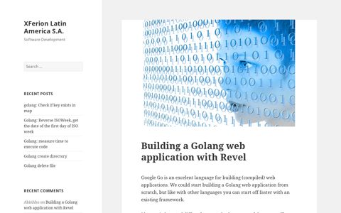 Building a Golang web application with Revel