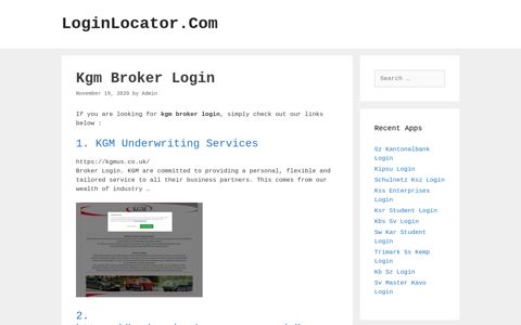 Kgm Broker Login - LoginLocator.Com