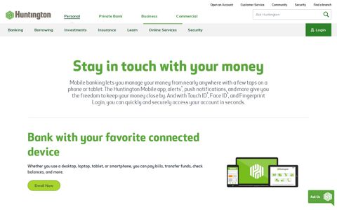 Mobile Banking: Secure Mobile Banking Services | Huntington ...