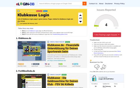 Klubkasse Login - A database full of login pages from all over the ...