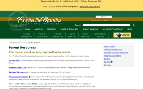 Parent Resources - Fayetteville-Manlius Schools