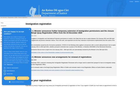 Renew registration - Inis