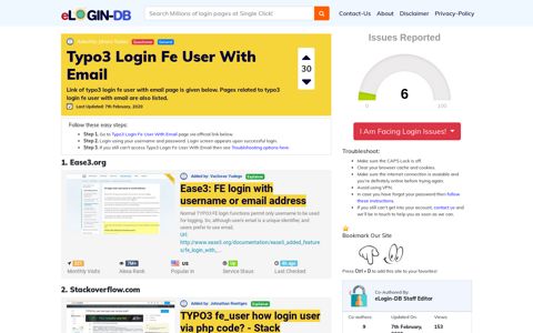 Typo3 Login Fe User With Email - штыефпкфь login 0 Views