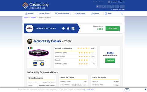 JackpotCity™ Casino Review 2020 - £€$1,500+ Sign up Bonus