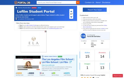 Lafilm Student Portal