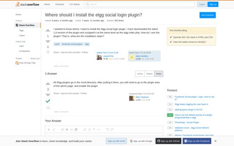 Where should I install the elgg social login plugin? - Stack ...