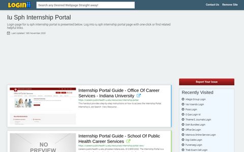 Iu Sph Internship Portal - Loginii.com