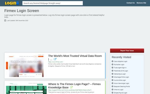 Firmex Login Screen - Loginii.com
