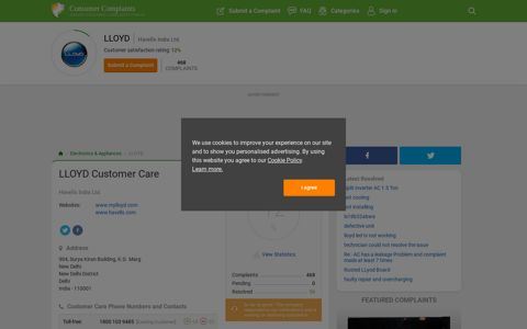 LLOYD Customer Care, Complaints and Reviews