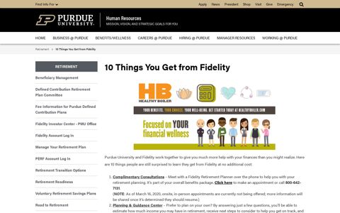 10 Things You Get from Fidelity - Human Resources - Purdue ...