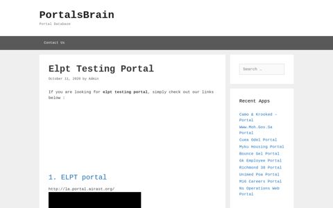 Elpt Testing - Elpt Portal - PortalsBrain - Portal Database