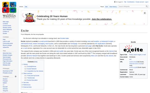 Excite - Wikipedia