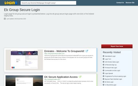 Ek Group Secure Login - Loginii.com