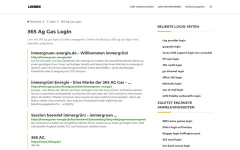 365 Ag Gas Login | Allgemeine Informationen zur Anmeldung