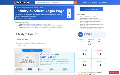 Infinity Zucchetti Login Page - Portal-DB.live