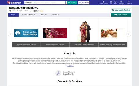 Eenadupellipandiri.net - Service Provider of Indian ...