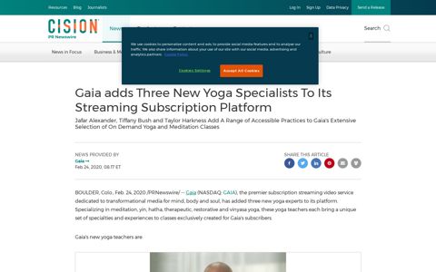 Gaia adds Three New Yoga Specialists To Its Streaming ...
