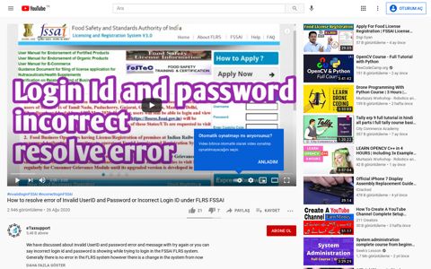 How to resolve error of Invalid UserID and ... - YouTube