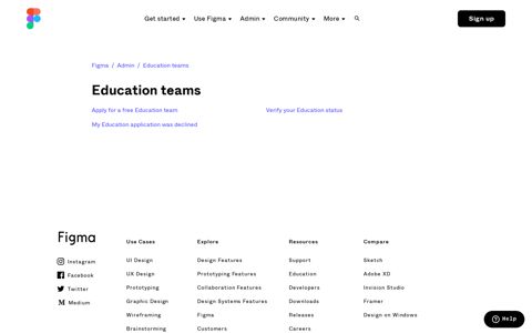 Education teams – Figma