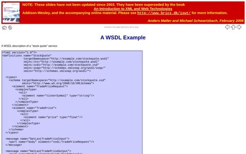 Web Services / A WSDL Example