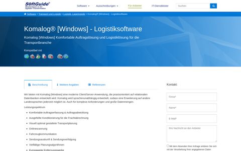 Software: Komalog® [Windows] - Logistiksoftware - Softguide